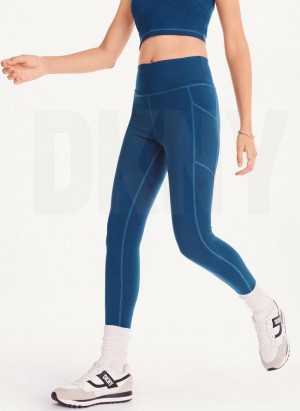 DKNY Balance High Belli Tayt Kadın Lacivert | Turkey_D1906