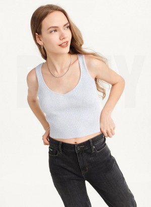 DKNY Cropped Atlet Kadın Mavi | Turkey_D1433