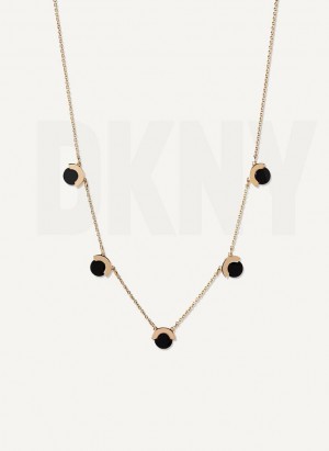 DKNY Disc Kolye Kadın Altın | Turkey_D1422