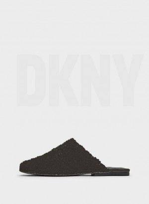 DKNY Düz Sherpa Terlik Kadın Siyah | Turkey_D0400