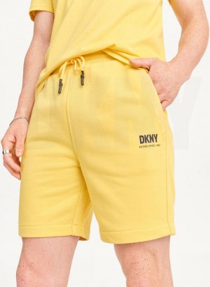 DKNY French Terry Şort Erkek Sarı | Turkey_D1026