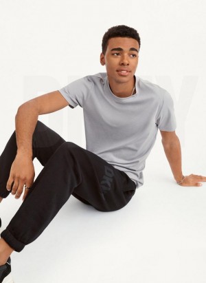 DKNY Shadow Logo Jogger Pantolon Erkek Siyah | Turkey_D1795