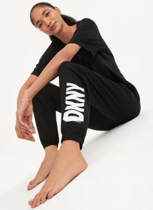 DKNY Sleep Jogger Pijama Kadın Siyah | Turkey_D1966