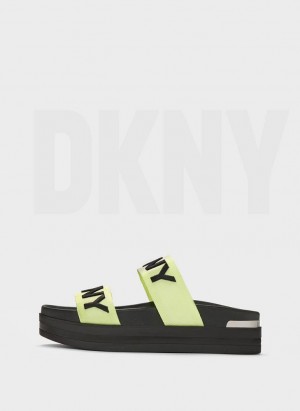 DKNY Tee Double-Askılı Sandalet Kadın Yeşil | Turkey_D1283