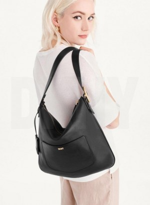 DKNY The Medium Optimist Omuz Çantası Kadın Siyah | Turkey_D0469