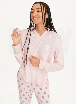 DKNY Top And Jogger Sleep Set Pijama Kadın Pembe | Turkey_D1370