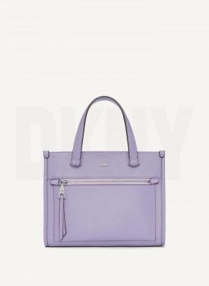 DKNY Zoie Mini Tote Çanta Kadın Mor | Turkey_D0352